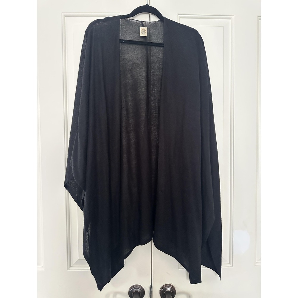 Target Wrap Cardigan Sweater Womens One Size Black‎ Open Front Lightweight Knit